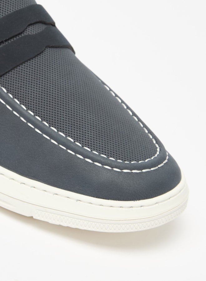 Men's Textured Slip-On Loafers