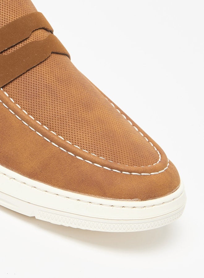 Men's Textured Slip-On Loafers