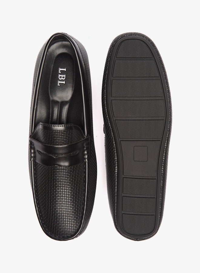 Men's Textured Slip-On Loafers