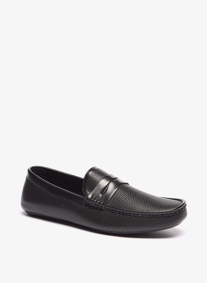 Men's Textured Slip-On Loafers