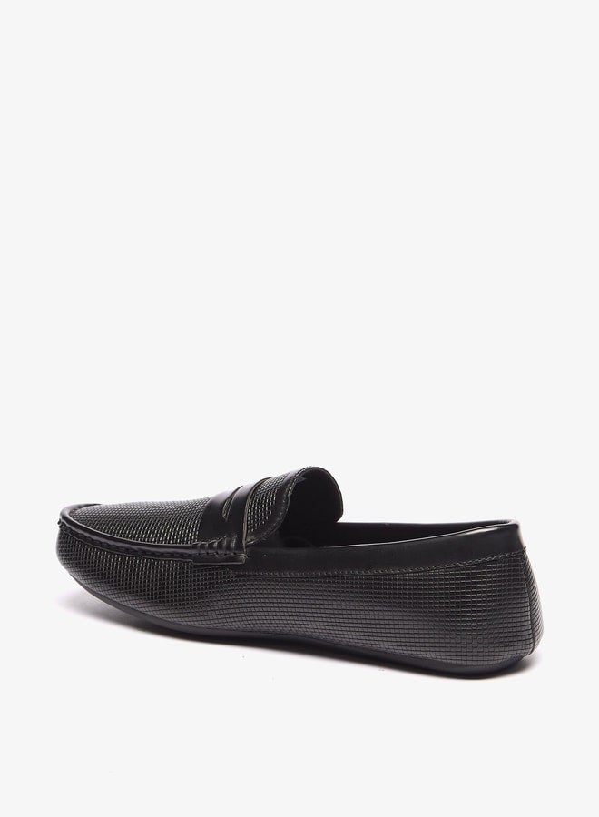 Men's Textured Slip-On Loafers