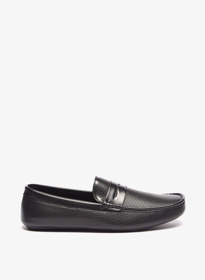 Men's Textured Slip-On Loafers