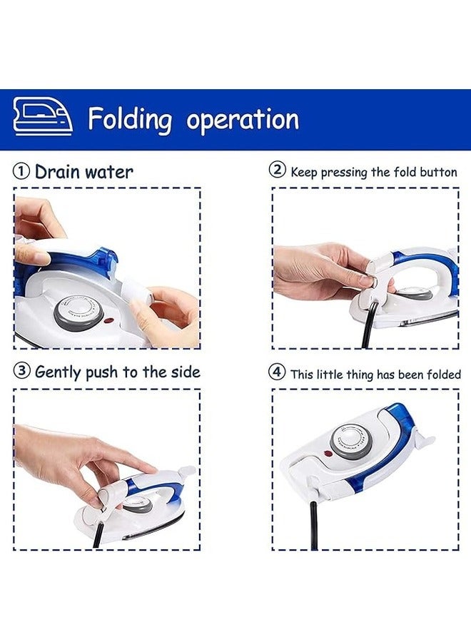 Travel Folding Handel Temperature Iron Portable Powerful Mini Electrical Steam Iron Press (Travel Folding Iron)