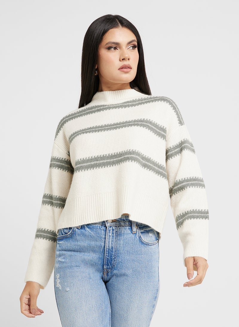 High Neck Knitted Sweater