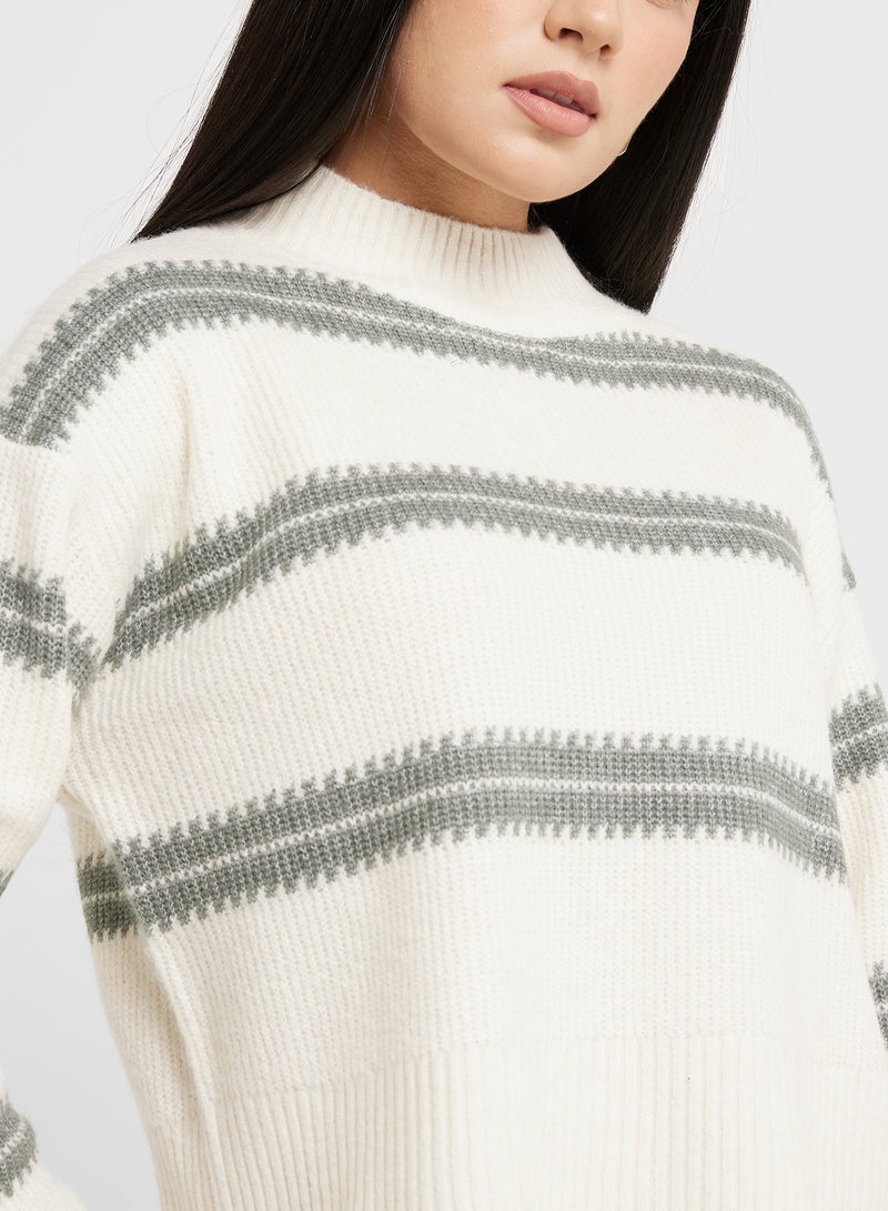 High Neck Knitted Sweater