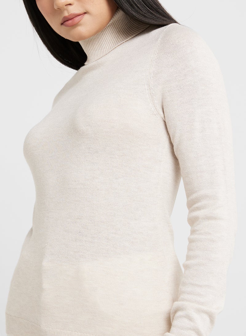 High Neck Knitted Sweater