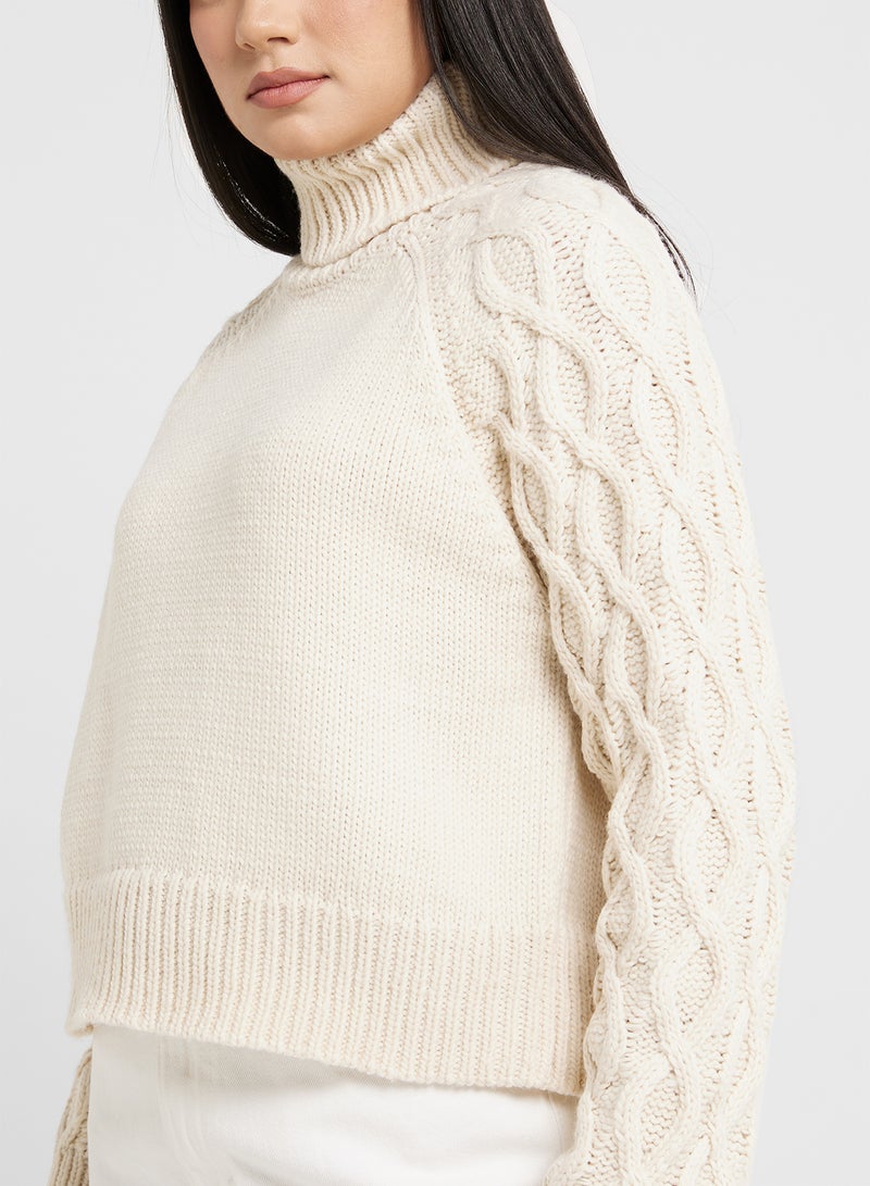 High Neck Knitted Sweater