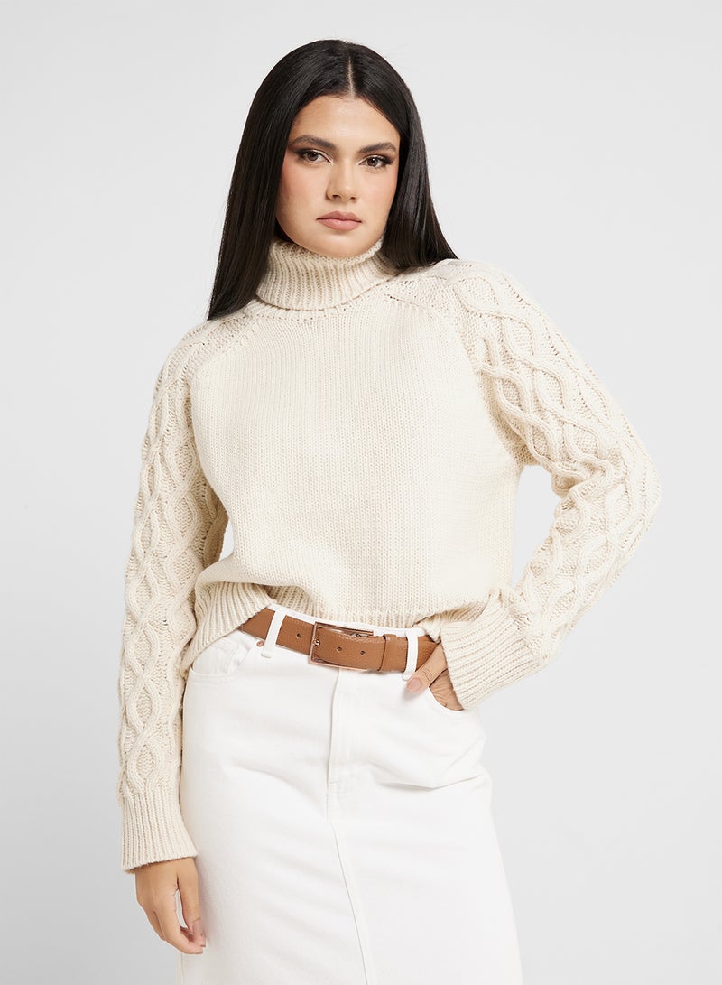 High Neck Knitted Sweater