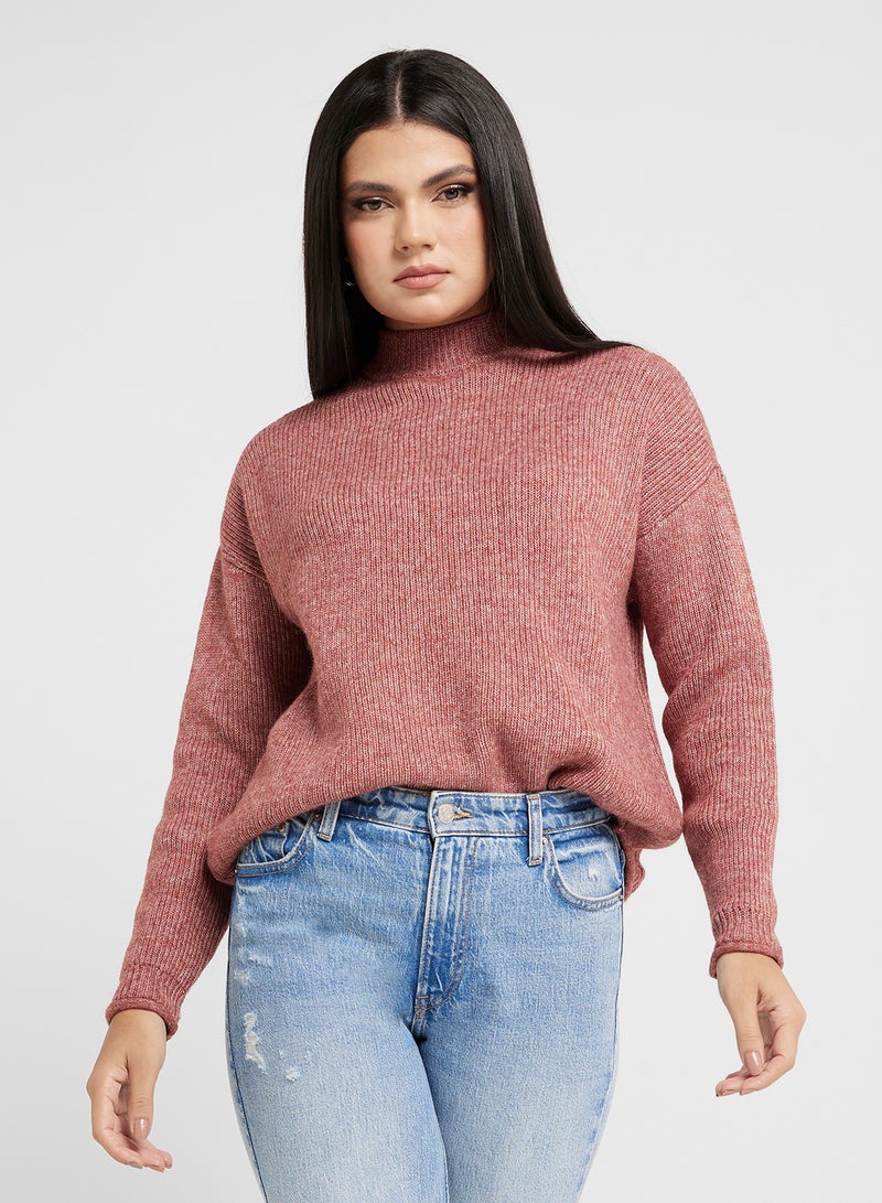 High Neck Knitted Swaeter