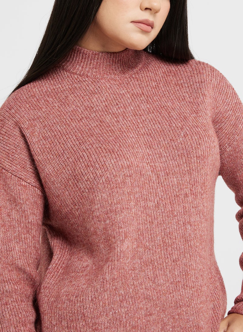 High Neck Knitted Swaeter