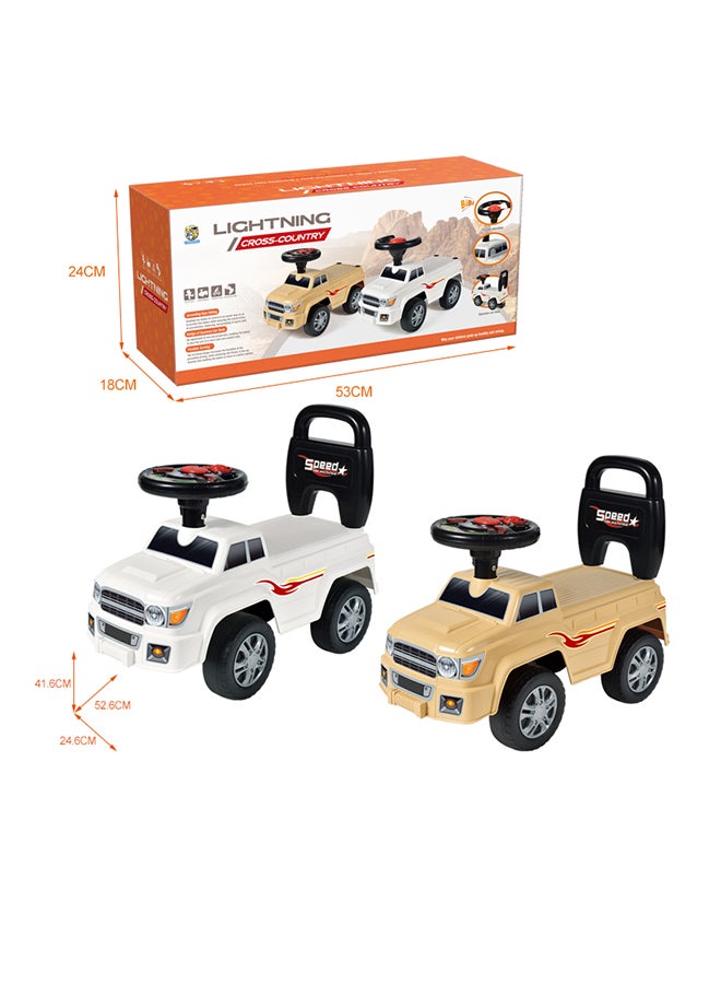 Cruiser Ride-On Car for Kids – Multifunctonal Cross-Country Design with Interactive Sounds & Lights, Safe & Durable, Push Ride-On Toy for Toddlers Aged 1-3 Years| Brown