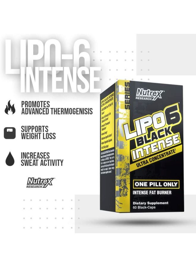 Lipo 6 Black Intense Ultra Concentrate Supplement - 60 Capsules