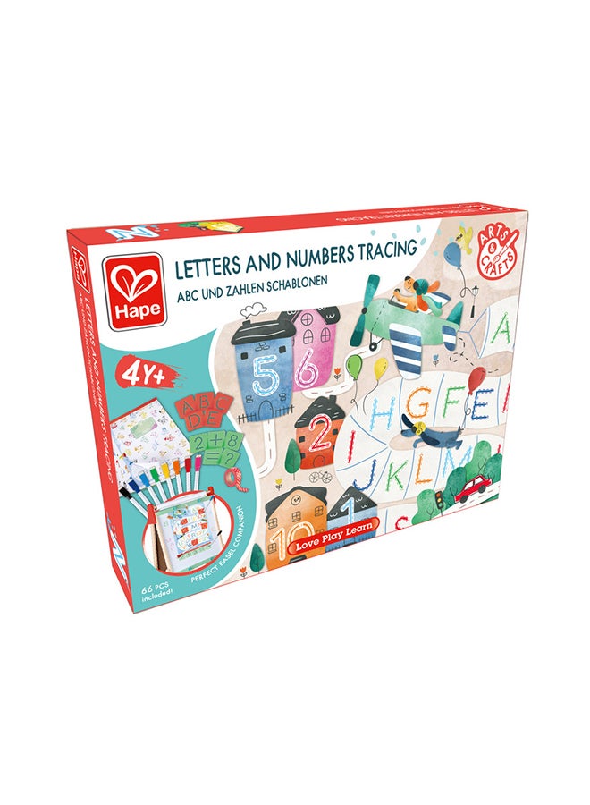 Letters And Numbers Tracing - Alphabet Handwriting Practice Books for Kids - Perfect Easel Companion - Educational Letter Stencils for Children Aged 4+ Years