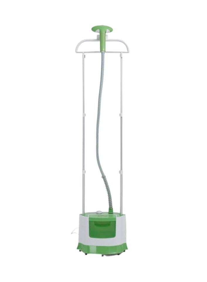 MEBASHI Garment Steamer | JAPAN | 2.5L Capacity, Removable Water Tank, Heat Resistant Plate, Foldable Rack with Pant Clip, Integrated Hanger, Telescopic Design, Rolling Casters (ME-GST1001) (Green)