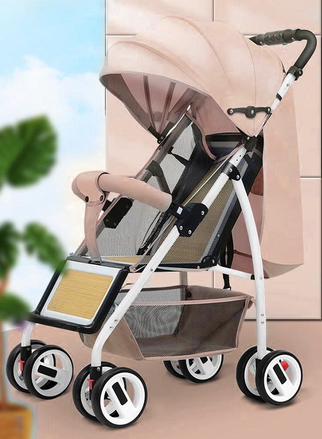 Lightweight Baby Stroller 0-36 Months Infant Travel Stroller with Storage Basket Foldable Travel Pram