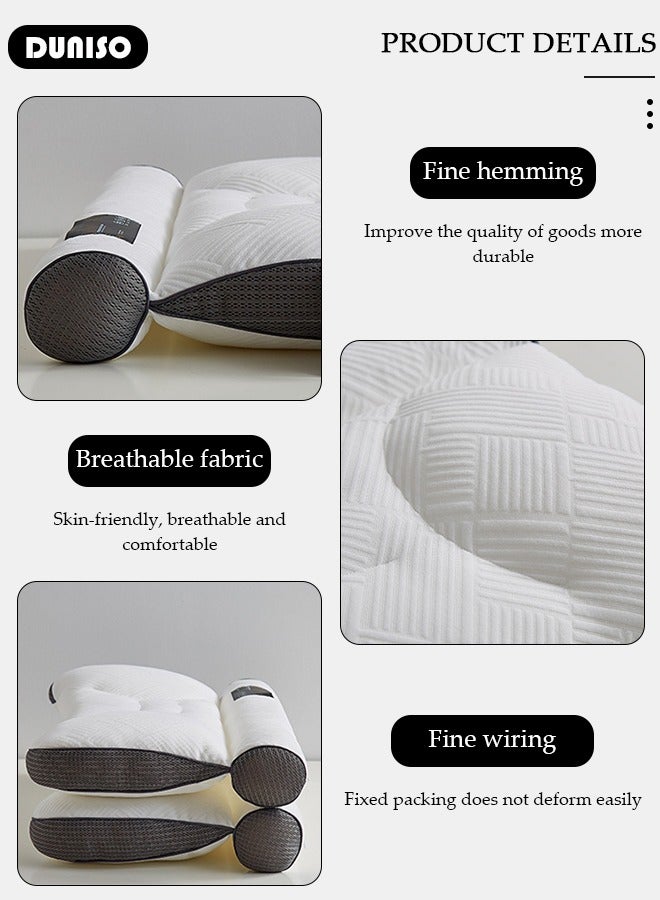 Sleeping Pillows for Bed, Comfort Ergonomic Pillow for Pain Relief Bed Pillow for Sleeping, Ergonomic Orthopedic Cervical for Neck and Shoulder Pain, Side Back Stomach Sleeper