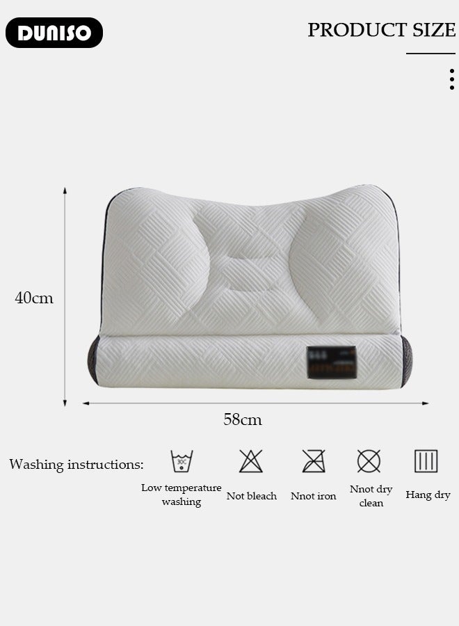 Sleeping Pillows for Bed, Comfort Ergonomic Pillow for Pain Relief Bed Pillow for Sleeping, Ergonomic Orthopedic Cervical for Neck and Shoulder Pain, Side Back Stomach Sleeper