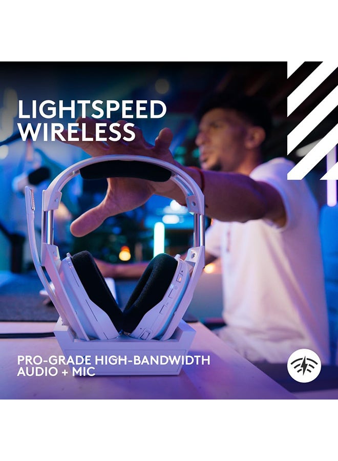 A50 X LIGHTSPEED Wireless Gaming Headset + Base Station, PRO-G GRAPHENE, PLAYSYNC across Xbox Series X|S + PS5 + PC/mac, Bluetooth, HDMI 2.1 Passthru - White
