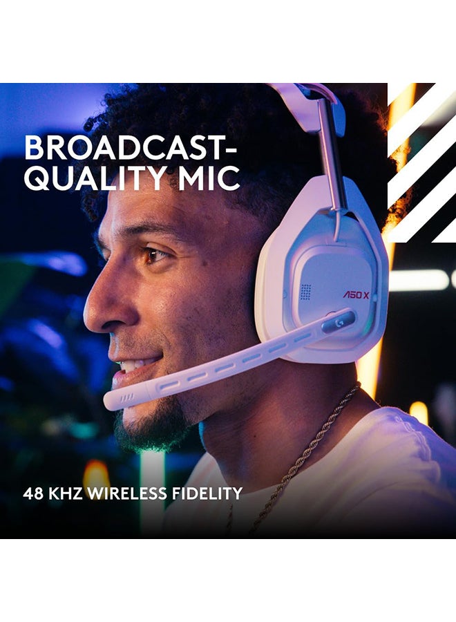 A50 X LIGHTSPEED Wireless Gaming Headset + Base Station, PRO-G GRAPHENE, PLAYSYNC across Xbox Series X|S + PS5 + PC/mac, Bluetooth, HDMI 2.1 Passthru - White