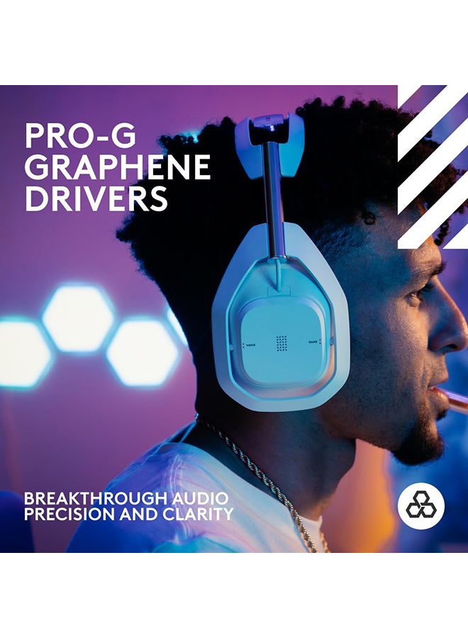 A50 X LIGHTSPEED Wireless Gaming Headset + Base Station, PRO-G GRAPHENE, PLAYSYNC across Xbox Series X|S + PS5 + PC/mac, Bluetooth, HDMI 2.1 Passthru - White