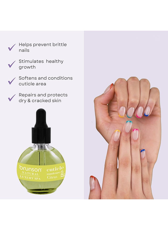 Cuticle Oil 75ml Hydrating Oil For Cuticle Repair - Remedy Damaged Skin And Thin Nails - Paraben And Cruelty-Free Formula  - Natural  Nail Care Oil - Citrus BCCCO