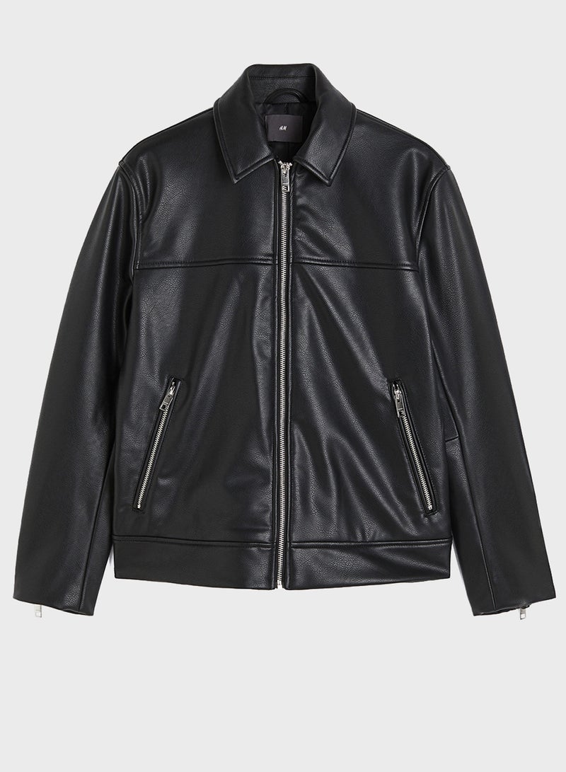 Regular Fit Coated Jacket