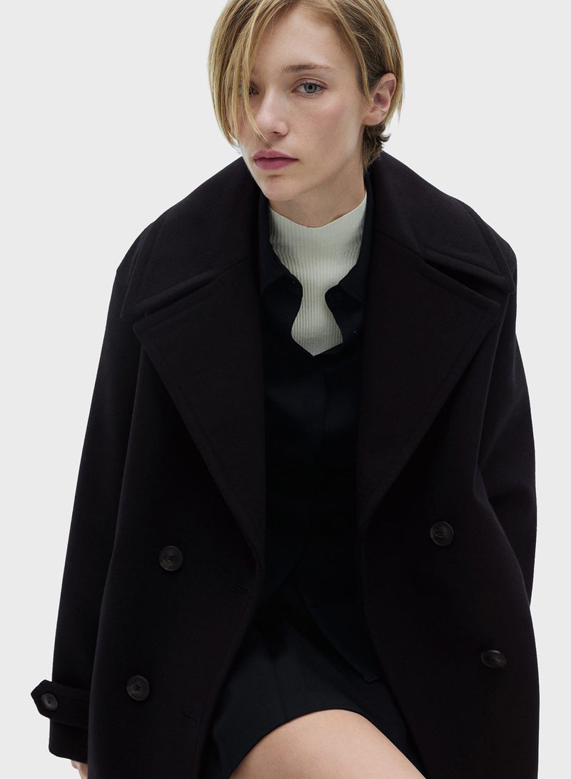 Double-Breasted Wool Coat