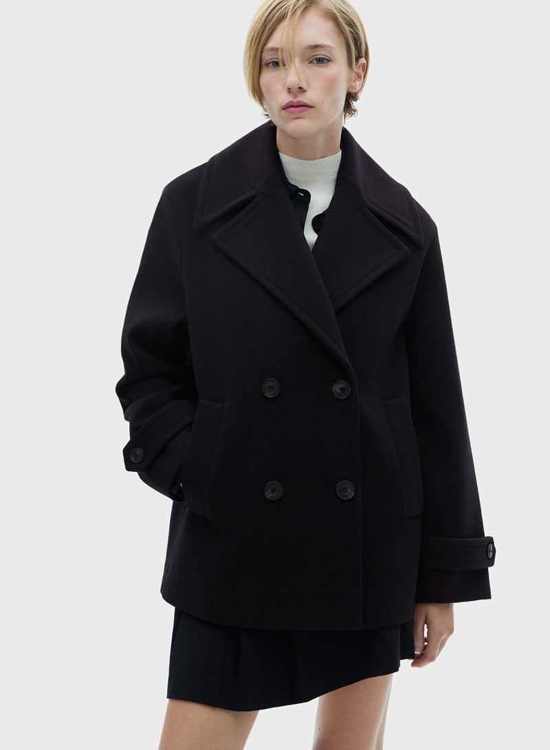 Double-Breasted Wool Coat