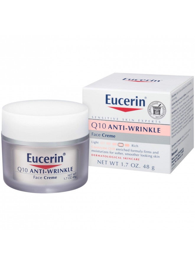 Q10 Anti-Wrinkle Face Cream, Unscented Face Cream For Sensitive Skin, 1.7 Oz Jar