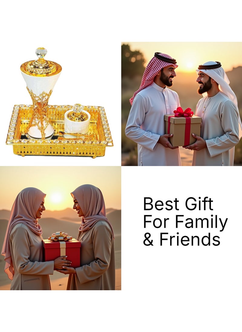 Elegant Design Incense Burner Set Arabic Oud Holder for Home and Office Fragrance