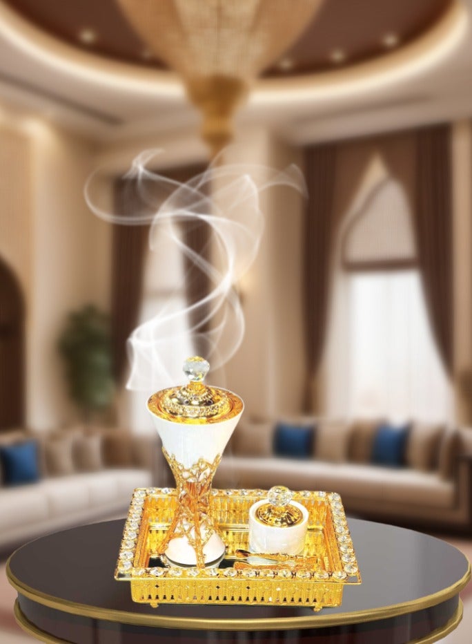 Elegant Design Incense Burner Set Arabic Oud Holder for Home and Office Fragrance