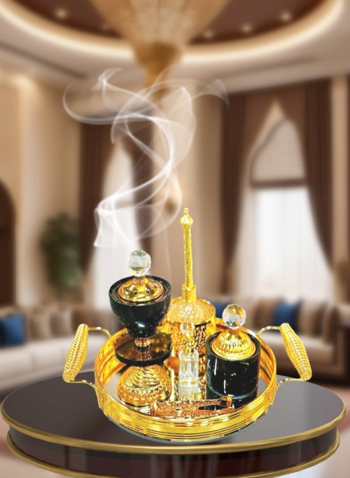 Elegant Design Incense Burner Set Arabic Oud Holder for Home and Office Fragrance