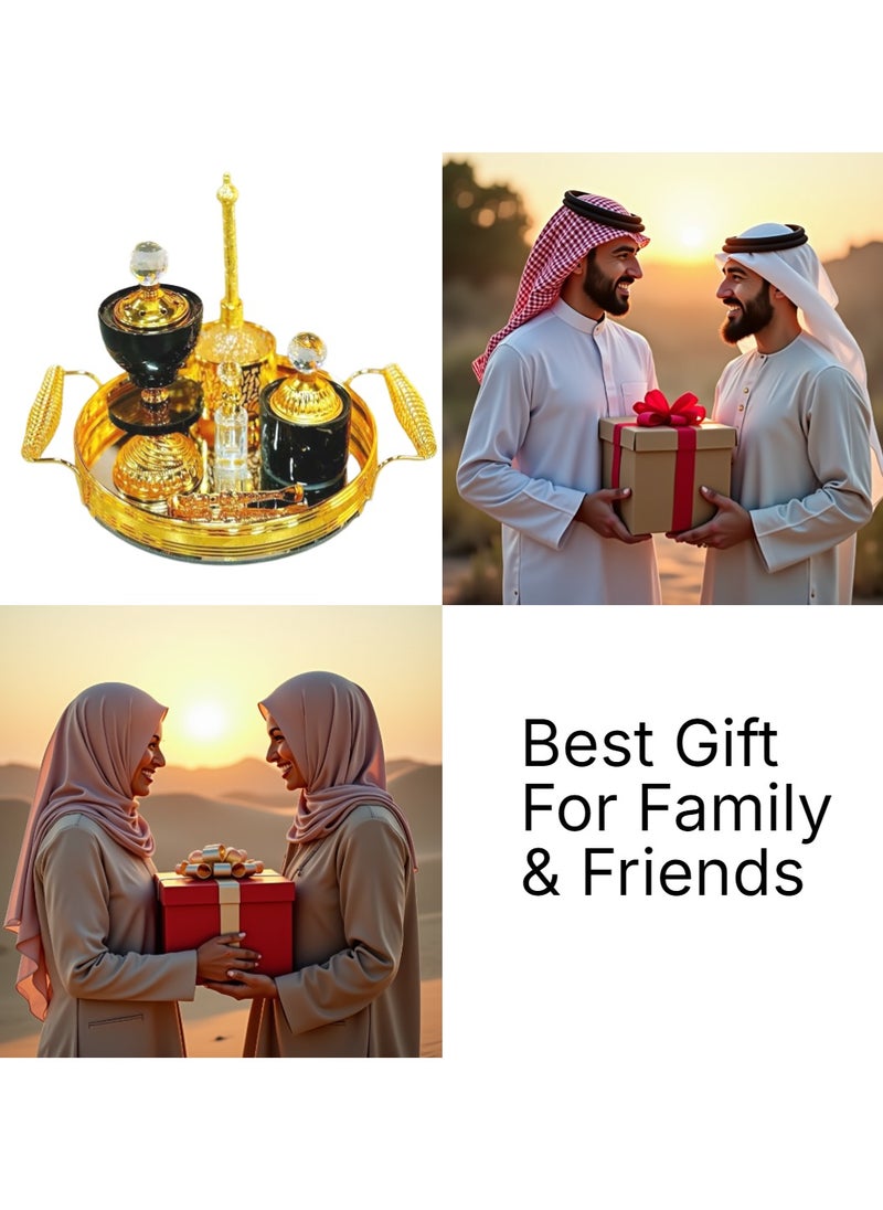Elegant Design Incense Burner Set Arabic Oud Holder for Home and Office Fragrance