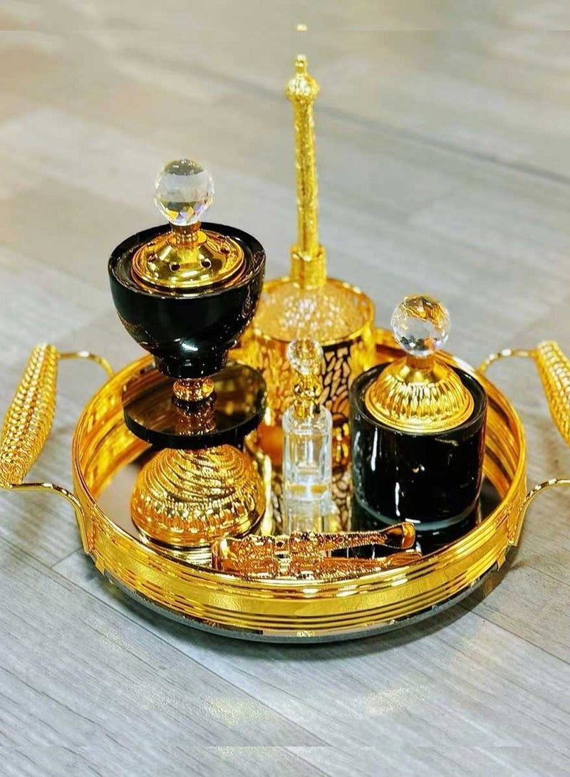 Elegant Design Incense Burner Set Arabic Oud Holder for Home and Office Fragrance