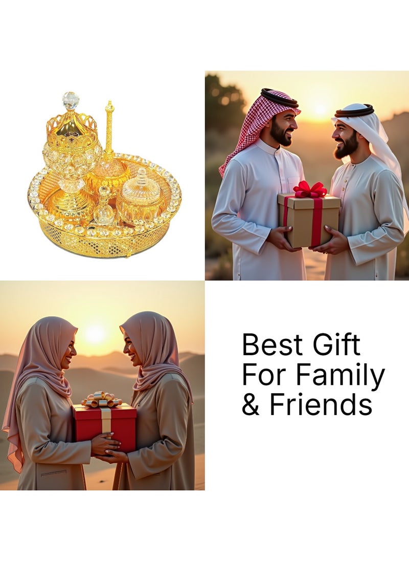 Elegant Design Incense Burner Set Arabic Oud Censer Bakhoor Perfume Holder for Home and Office Fragrance