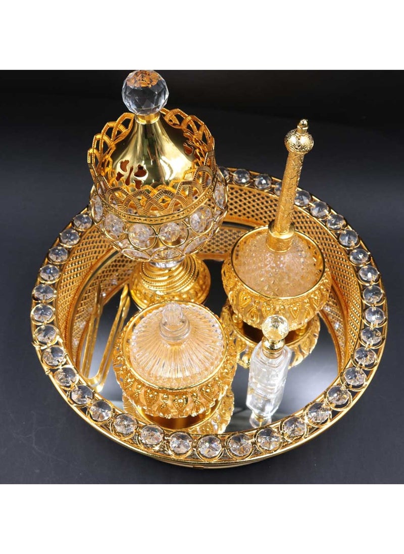 Elegant Design Incense Burner Set Arabic Oud Censer Bakhoor Perfume Holder for Home and Office Fragrance