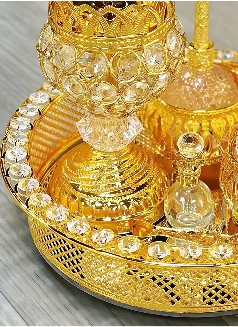 Elegant Design Incense Burner Set Arabic Oud Censer Bakhoor Perfume Holder for Home and Office Fragrance