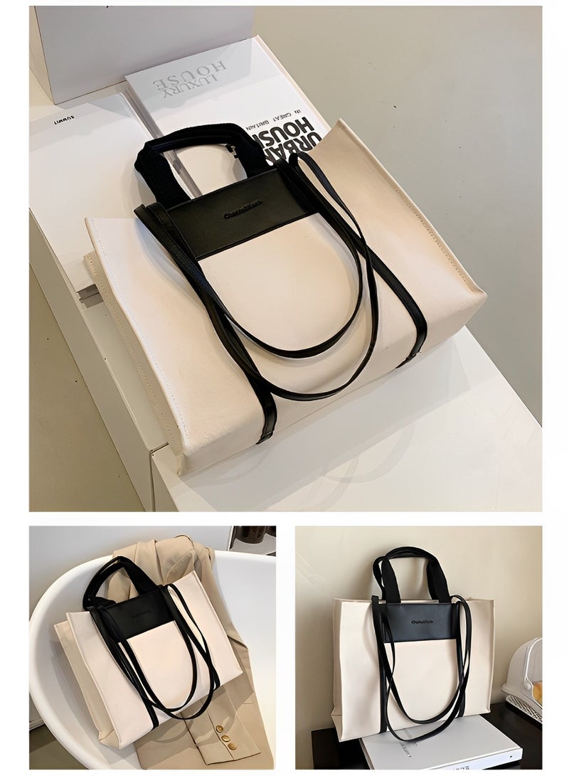 Women's Purses Tote Bag Top Handle Satchel Handbag Shoulder Crossbody Bags with Large Capacity Canvas Bag for Commuting & Daily & Travel