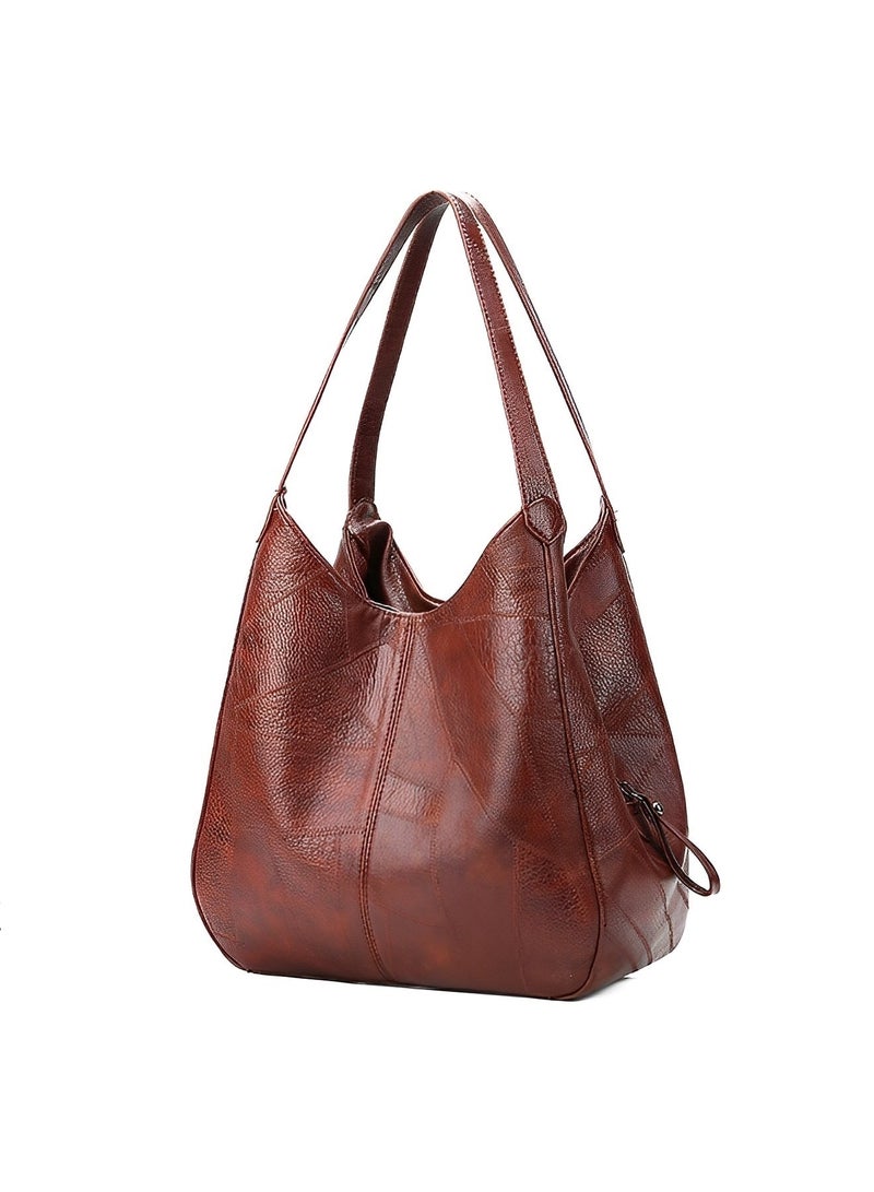 Women's Tote Shoulder Bag Soft Leather Handbag with Large Capacity Genuine Leather Tote Bags Made of High Quality PU Leather