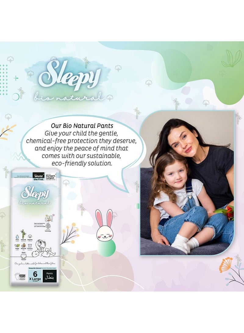 Sleepy Bio Natural Pants Size 6  96 Count  Organic Comfor Superior Absorbency  Eco-Friendly Hypoallergenic