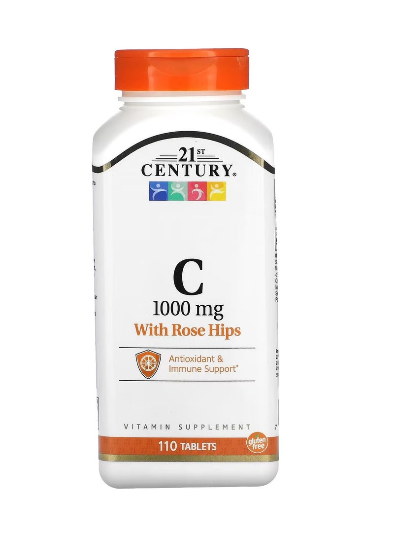 Vitamin C With Rose Hips 1000 Mg 110 Tablets