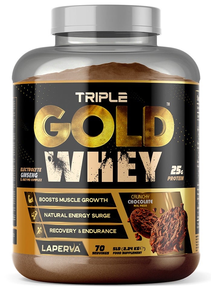 Triple Gold Whey Boost Muscle Growth Recovery  Crunch Chocolate 5 LB