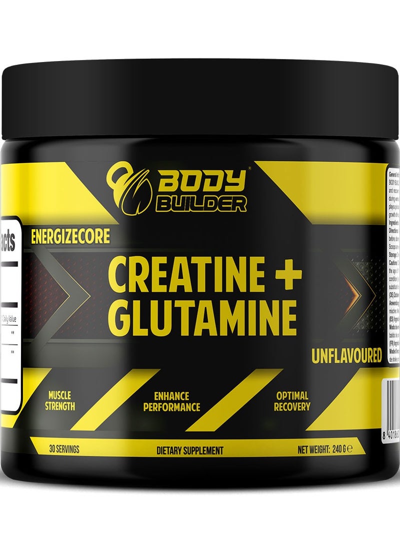 Energizecore Creatine + Glutamine Unflavored 30 Muscle Strength