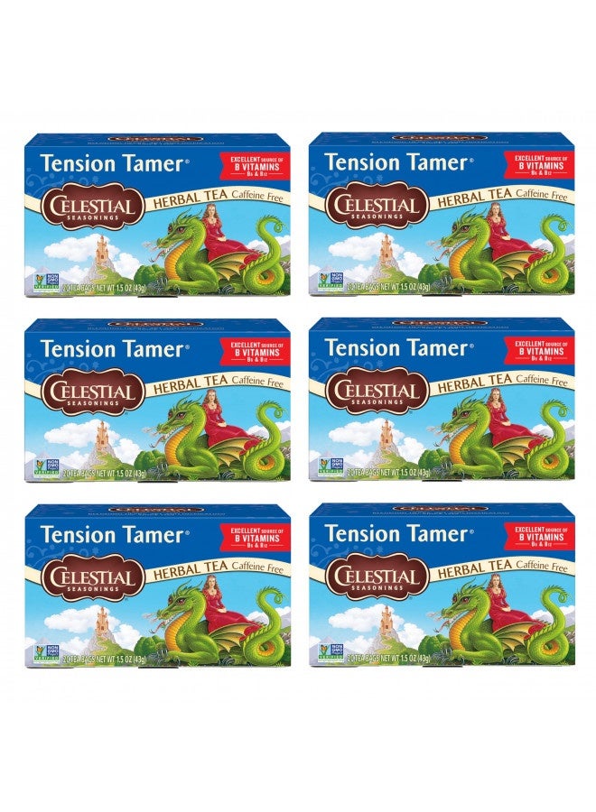 Celestial Seasonings Herbal Tea, Tension Tamer, 20 Count (Pack Of 6)