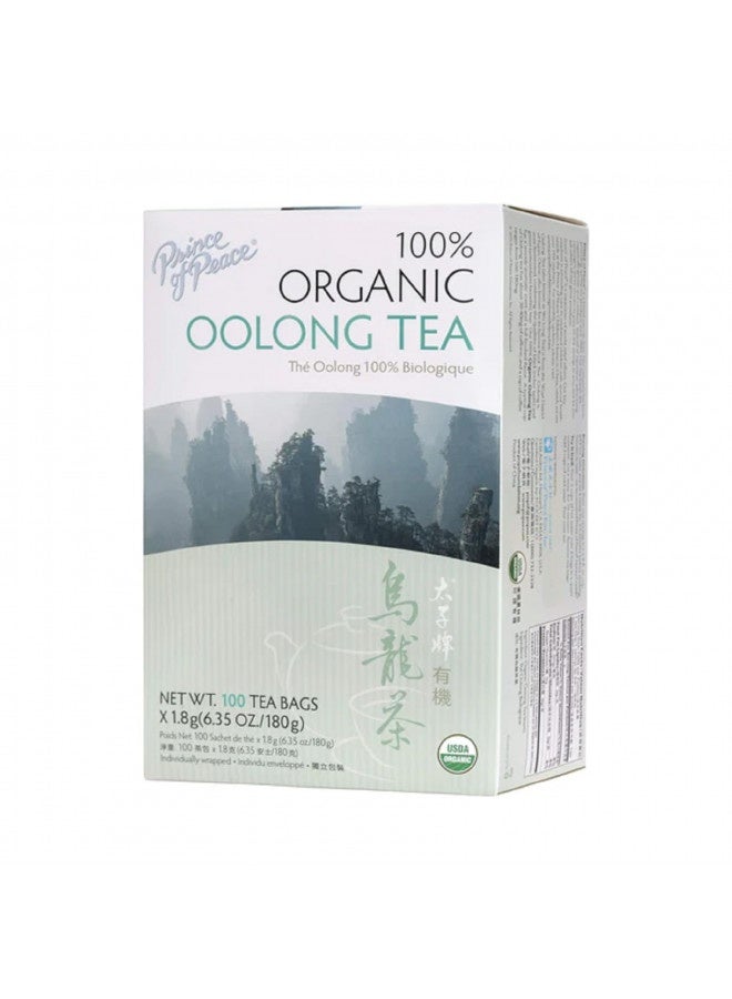 Prince Of Peace Organic Oolong Tea, 100 Tea Bags – 100% Organic Black Tea – Unsweetened Black Tea – Lower Caffeine Alternative To Coffee – Herbal Health Benefits