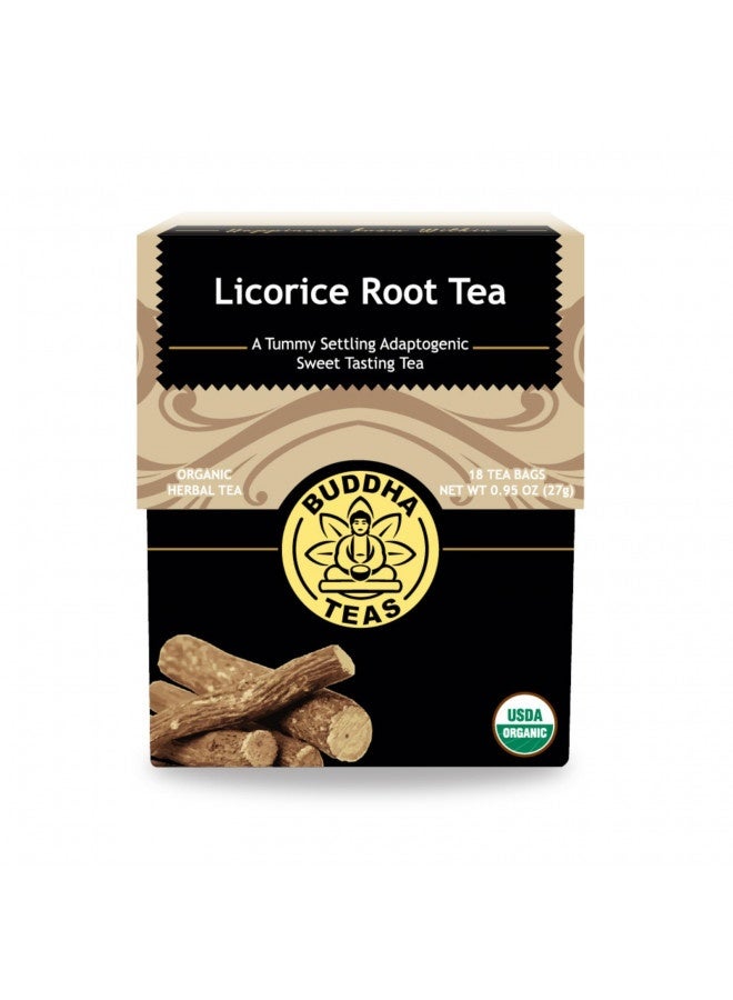 Buddha Teas Organic Licorice Root Tea - Ou Kosher, Usda Organic, Ccof Organic, 18 Bleach-Free Tea Bag