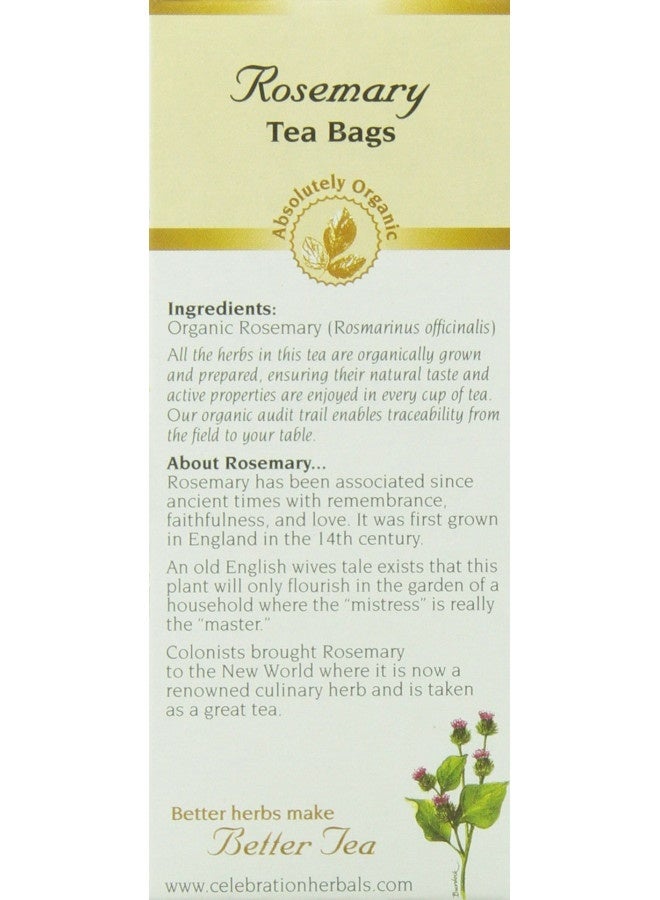 Celebration Herbals Rosemary Leaf Tea Organic 24 Bag, 0.74 Ounce