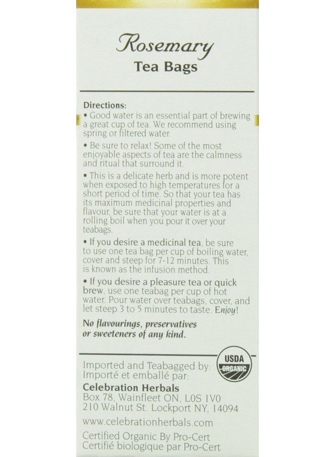 Celebration Herbals Rosemary Leaf Tea Organic 24 Bag, 0.74 Ounce