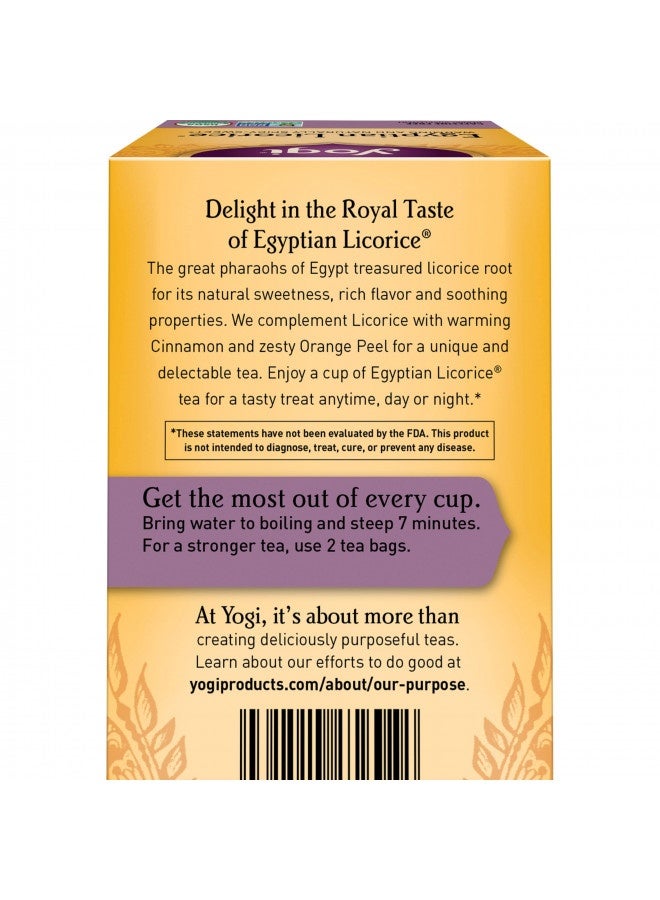 Yogi Tea - Egyptian Licorice Tea (6 Pack) - Warming And Naturally Spicy Sweet - Soothing And Caffeine Free - 96 Organic Herbal Tea Bags