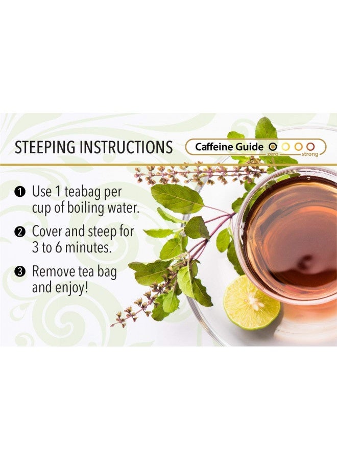 Buddha Teas - Holy Basil - Organic Herbal Tea - For Cognitive Balance And Overall Health - Ayurvedic Tulsi - With Antioxidants - Caffeine Free - 100% Kosher And Non-Gmo - 18 Tea Bags (Pack Of 1)